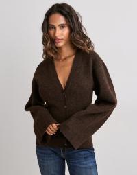 Nelly - Brun - Tight Waist Knit Cardigan