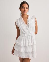 Nelly - Hvid - Adorable Flounce Dress