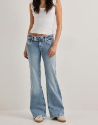 Only - Blå - Onltiger Lw Flare Double Button Dnm