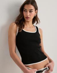 Vero Moda - Sort - Awalice Sl U-Neck Knit Top