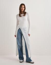 Vero Moda - Hvid - Vmbenita Ls Long Knit Pullover Exp