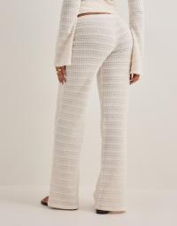 Nelly - Hvid - Crochet Low Waist Pants