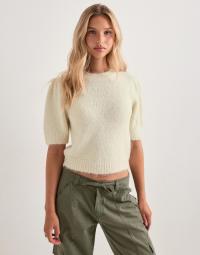 Vero Moda - Hvid - Vmnovah Ss O-Neck Puff Pullover Ga