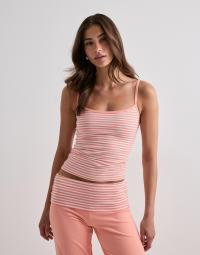 Nelly - Orange - Striped Contrast Singlet
