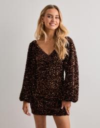 Nelly - Brun - Sparkle Heartshaped Dress
