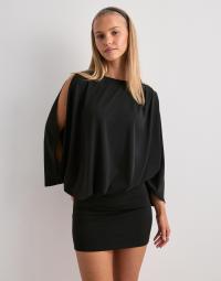 Nelly - Sort - Drapy Slit Dress
