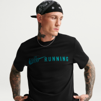 Nike Dri-FIT-løbe-T-shirt til mænd - sort