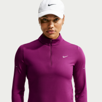 Nike Swift UV-løbetop med Dri-FIT og 1/4 lynlås til kvinder - rød