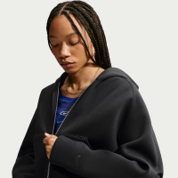 Oversized Nike Article Fleece-hættetrøje med lynlås i fuld længde til kvinder - sort