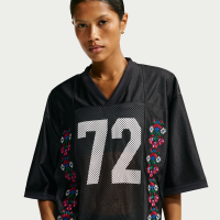 Oversized Nike -trøje med korte ærmer og grafik til kvinder - sort