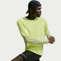 Langærmet Nike Stride Dri-FIT Winterized-løbeoverdel til mænd - gul