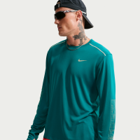 Langærmet Nike Miler Dri-FIT UV Protection Winterized-løbeoverdel til mænd - blå