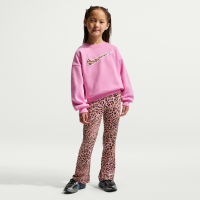 Nike-sæt med crewtrøje og leggings med print til mindre børn - Pink