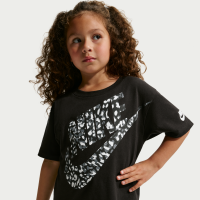 Nike-T-shirt med dyreprint til mindre børn - sort