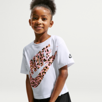Nike-T-shirt med dyreprint til mindre børn - hvid