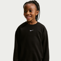 Oversized Nike Studio Fleece-crewtrøje til mindre børn - sort