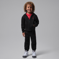 Todelt Jordan Brooklyn Fleece-hættetrøje-sæt med lynlås i fuld længde til småbørn - sort
