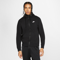 Nike Club Fleece-hættetrøje med lynlås til mænd - sort