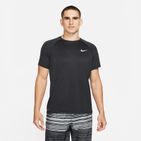 Kortærmet Nike Swim Hydroguard Essential Dri-FIT UV-overdel til mænd - sort