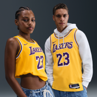LeBron James Los Angeles Lakers Icon Edition 2022/23 Nike Dri-FIT NBA Swingman-trøje - gul