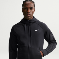 Nike Therma FIT-fitnessoverdel med lynlås til mænd - sort