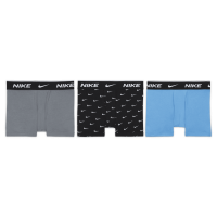 Nike Dri-FIT hverdagsboksershorts i bomuld med tryk til større børn (3 stk.) - sort