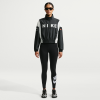 Højtaljede Nike Classics-leggings med grafik til kvinder - sort