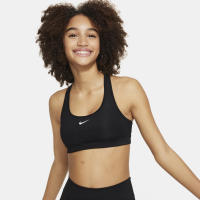 Nike Swoosh-sports-bh til piger - sort