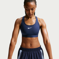 Nike Swoosh-sports-bh med medium støtte og indlæg til kvinder - blå