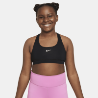 Nike Swoosh-sports-bh (udvidet størrelse) til piger - sort