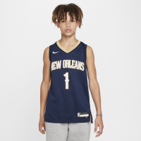 New Orleans Pelicans 2023/24 Icon Edition Nike NBA Swingman-trøje til større børn - blå