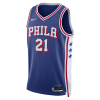 Joel Embiid Philadelphia 76ers Icon Edition Nike Dri-FIT NBA Swingman-trøje til mænd - blå