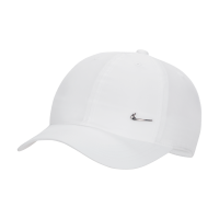 Nike Dri-FIT Club-Swoosh-kasket i metal til børn - hvid