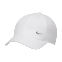 Ustruktureret Nike Dri-FIT Club-metal-Swoosh-kasket - hvid