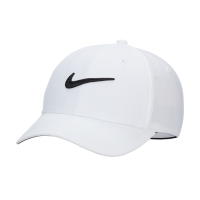Struktureret Nike Dri-FIT Club Swoosh-kasket - hvid