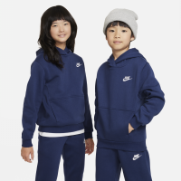 Nike Club Fleece-pullover-hættetrøje til større børn - blå