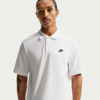 Kortærmet Nike Club-polo til mænd - hvid