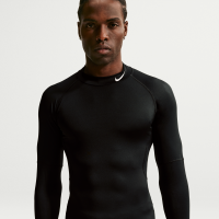 Langærmet Nike Pro Dri-FIT Fitness-trøje med høj krave til mænd - sort