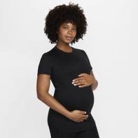 Kortærmet Nike (M) One-trøje i slank pasform til kvinder (Maternity) - sort