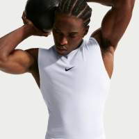 Tætsiddende Nike Pro Dri-FIT-fitnessoverdel uden ærmer til mænd - hvid