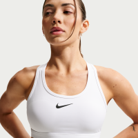 Nike Swoosh-sports-bh med medium støtte og indlæg til kvinder - hvid
