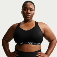 Justerbar Nike Indy-sports-bh med indlæg og kraftig støtte til kvinder (plus size) - sort