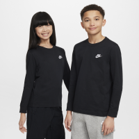 Langærmet Nike -T-shirt til større børn - sort