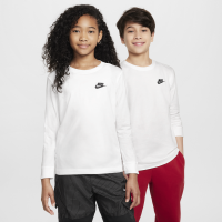 Langærmet Nike -T-shirt til større børn - hvid