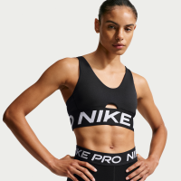 Nike Pro Indy Plunge-sports-bh med medium støtte og indlæg til kvinder - sort