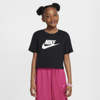 Nike Cropped-T-shirt til større børn (piger) - sort
