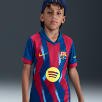 FC Barcelona 2025/26 Stadium Fourth Nike Dri-FIT Replica-fodboldtrøje til større børn - blå