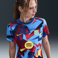 FC Barcelona Academy Pro Fourth Nike Dri-FIT-opvarmningstrøje til fodbold til kvinder - blå