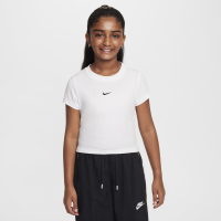 Nike Cropped-T-shirt til større børn (piger) - hvid