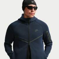 Nike Tech Windrunner-fleecejakke med lynlås til mænd - blå